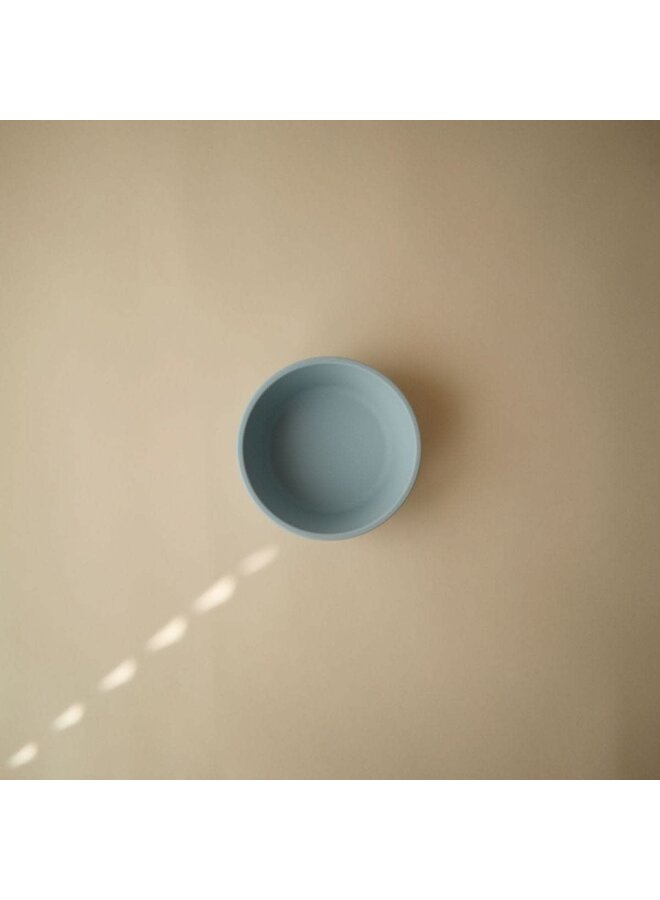 Siliconen kom met zuignap - Powder Blue - Mushie