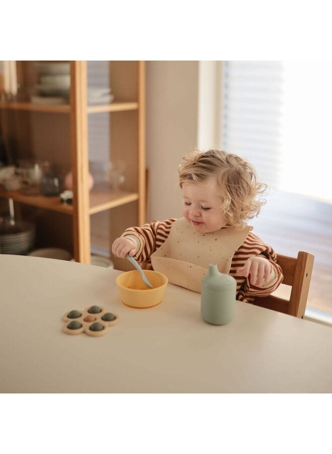 Siliconen kom met zuignap - Pale Daffodil - Mushie