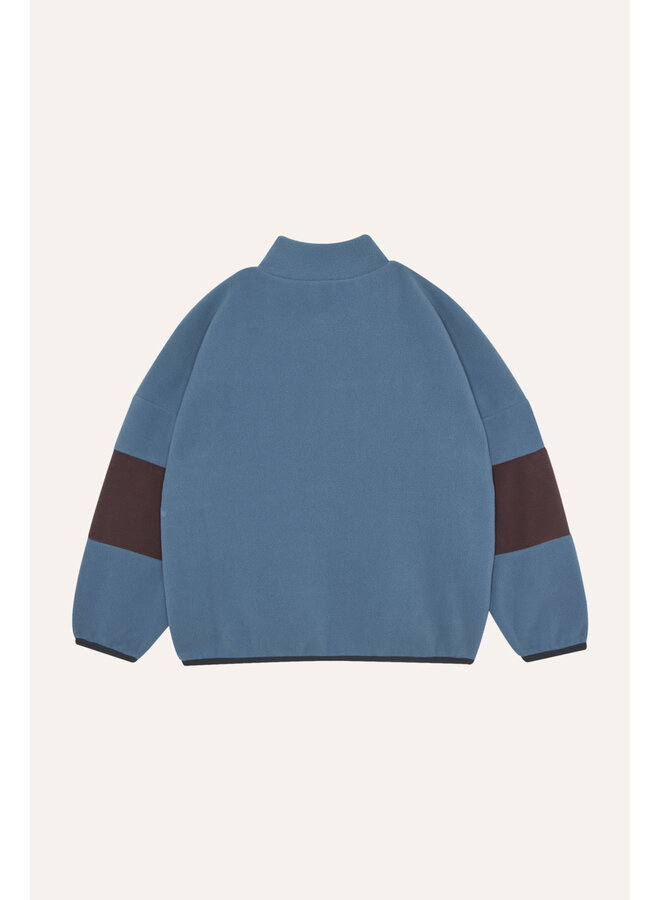 Color Block Polar Sweatshirt - Blue - The Campamento