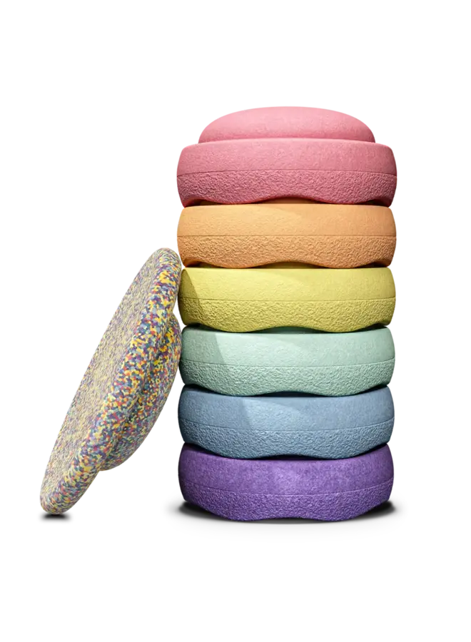 Rainbow Set Pastel - 6 + 1 - Stapelstein
