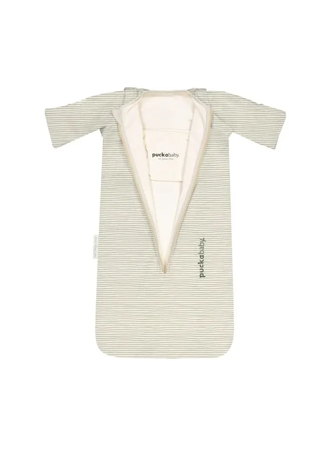 Slaapzak Newborn - Cotton - Green Stripes - Puckababy