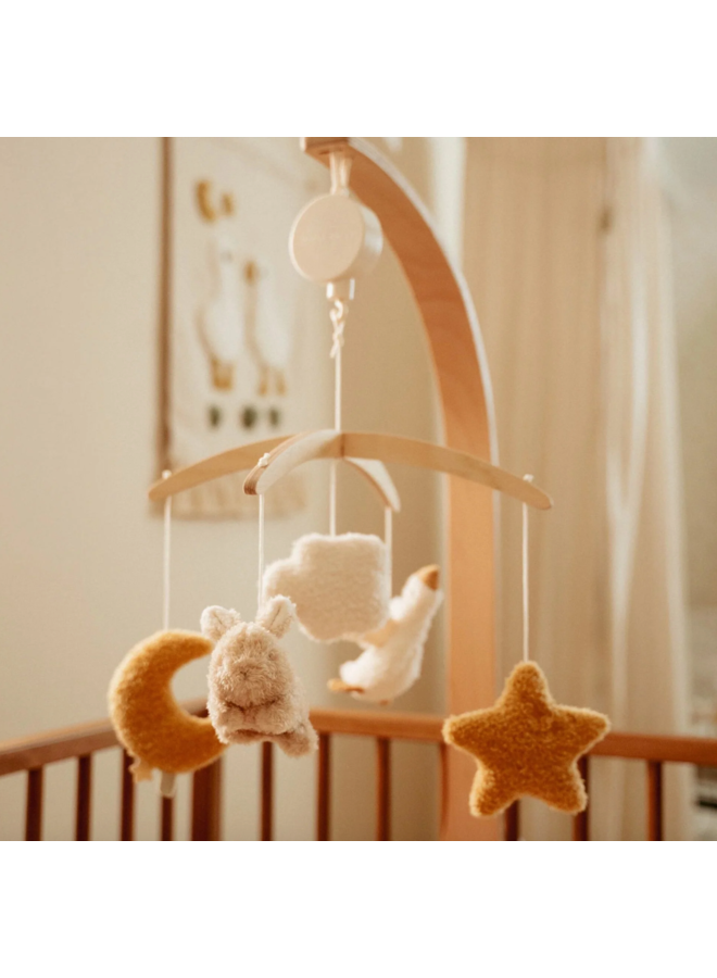 Mobieltje & mobieltjeshouder - Beige Newborn Natural - Little Dutch