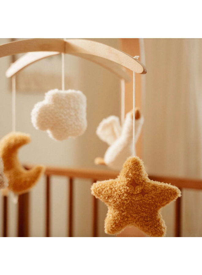 Mobieltje & mobieltjeshouder - Beige Newborn Natural - Little Dutch