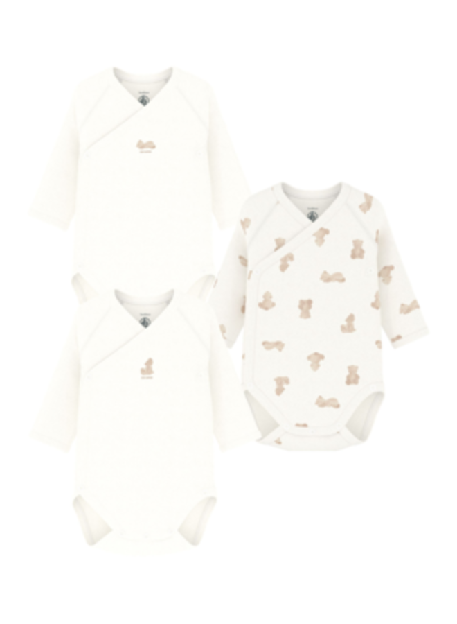 Set van 3 body’s - Teddy bear - Petit Bateau