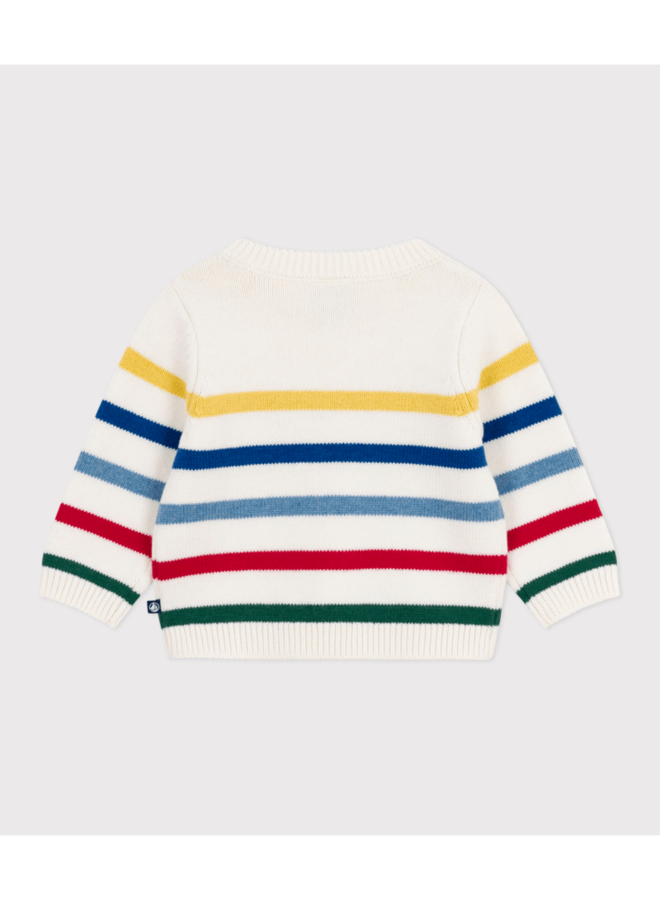 Sweatshirt - Marshmallow/Multico - Petit Bateau