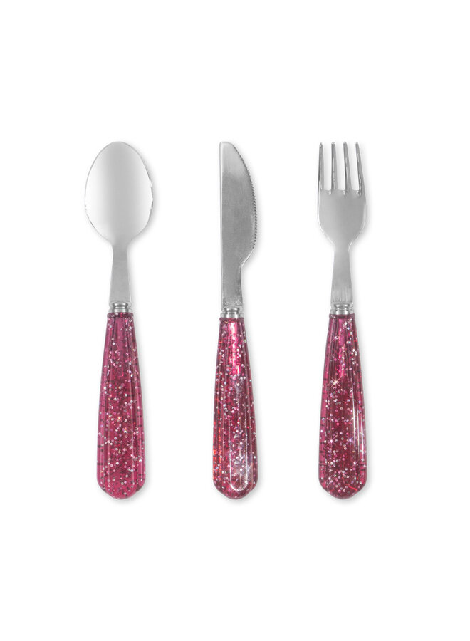 Glitter Cutlery - Sparkling Blush - Konges Slojd