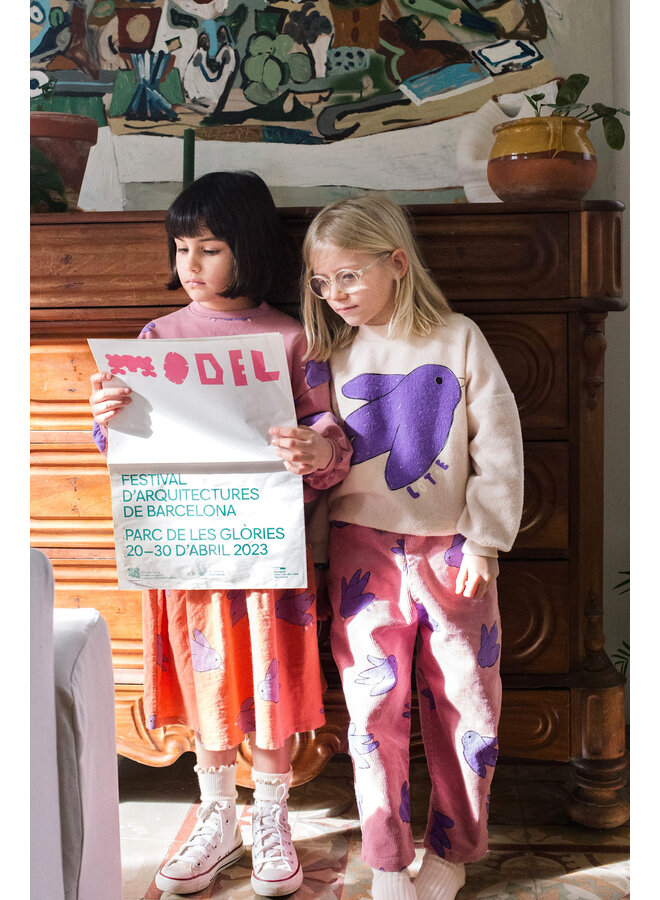 Teddy Sweater - Flowing Bird Cream - Lotiekids