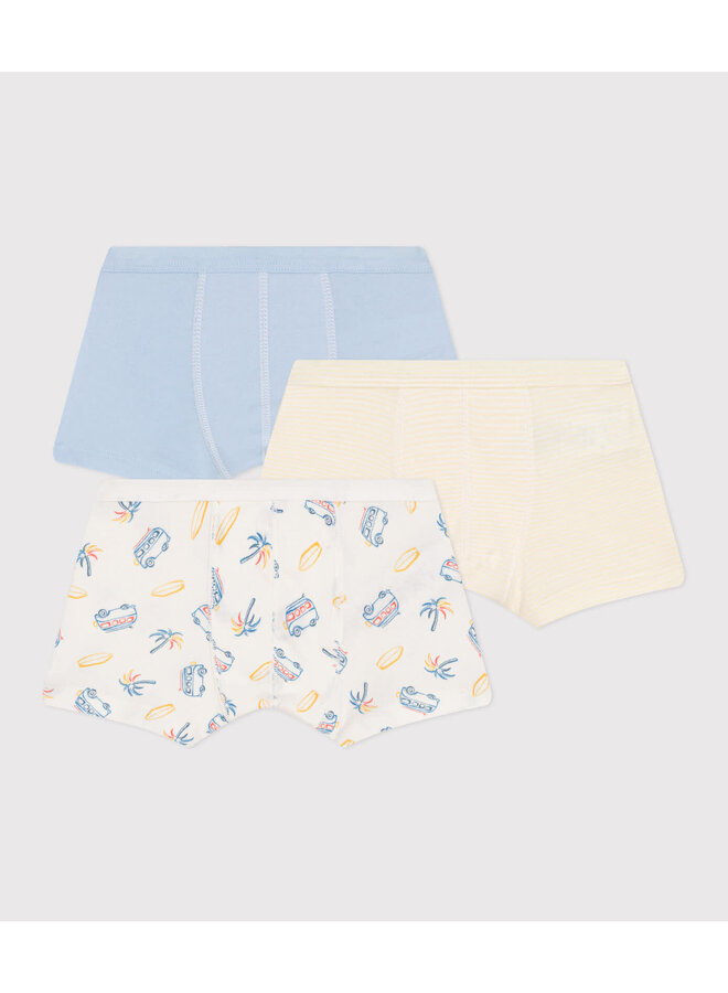 Set 3 boxers - Blue Van - Petit Bateau
