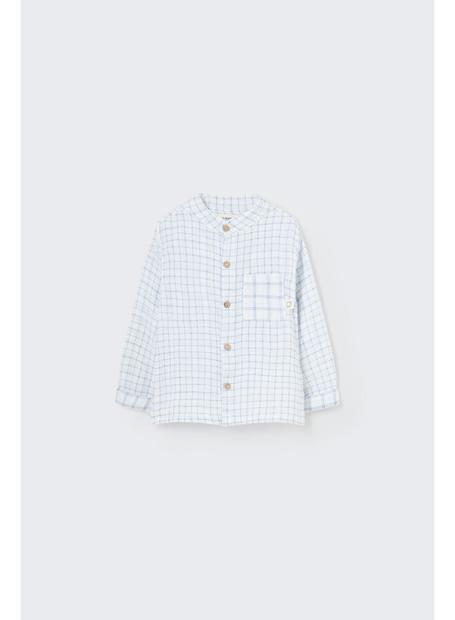 Baby Shirt - gauze blue - My Little Cozmo