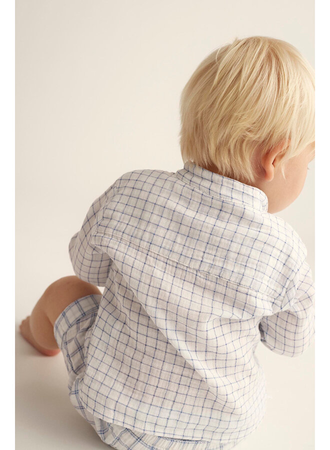 Baby Shirt - gauze blue - My Little Cozmo