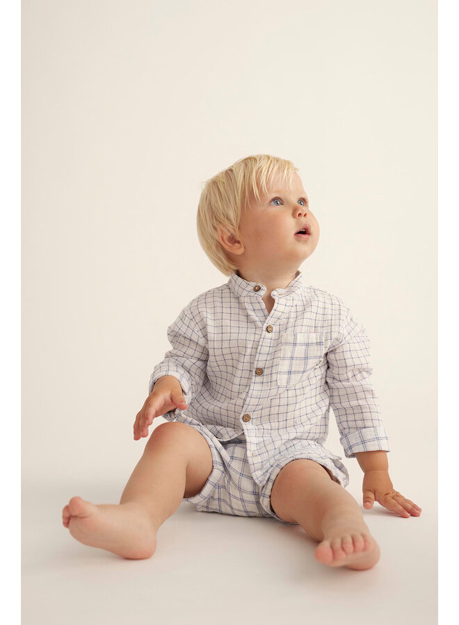 Baby Shirt - gauze blue - My Little Cozmo