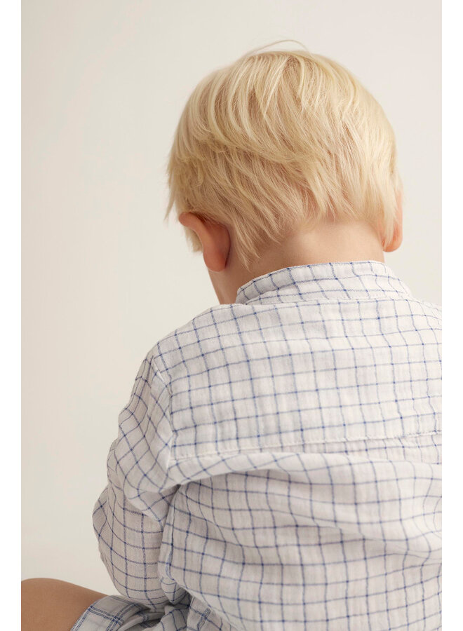 Baby Shirt - gauze blue - My Little Cozmo