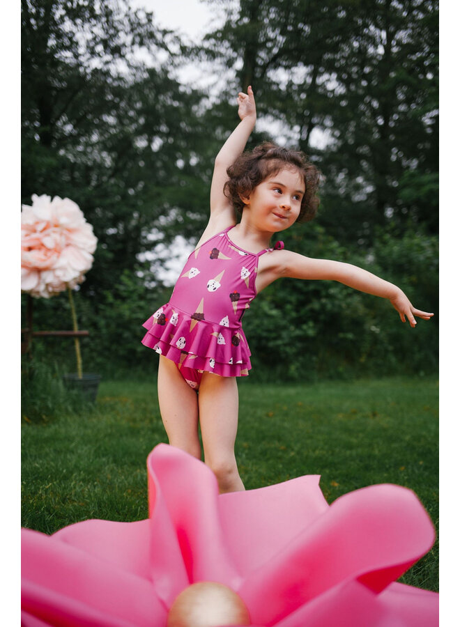 Ice Cream Swimsuit Rose Sorbet − Daily Brat