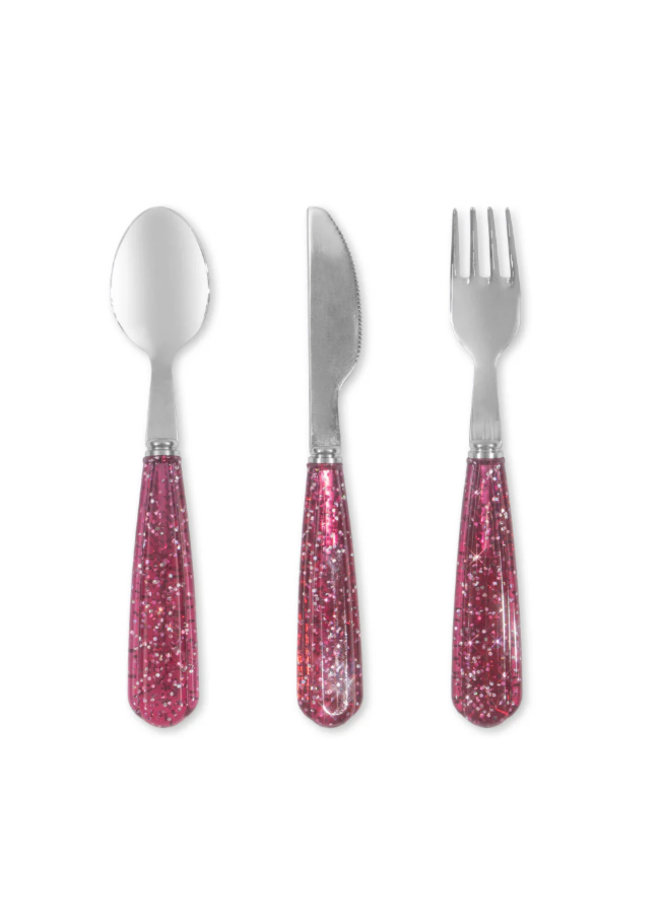 Glitter Cutlery - Sparkling Blush - Konges Slojd