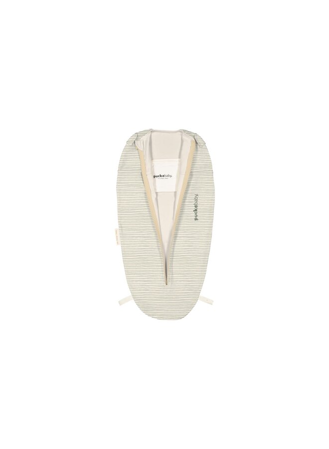 Inbakerslaapzak Mini 3/6M - Cotton - Green Stripes - Puckababy
