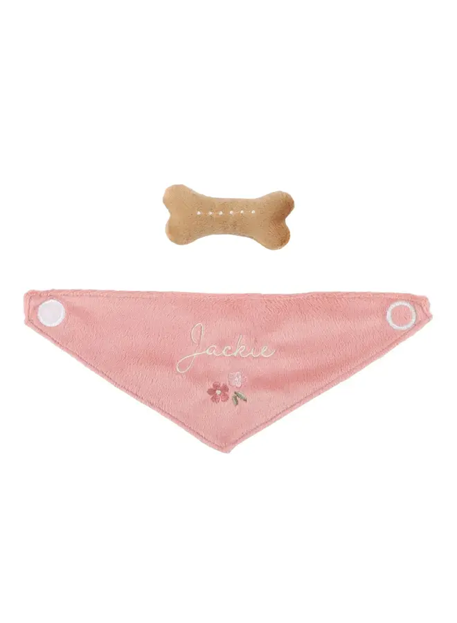 Knuffelhond Jackie in tas - Little Dutch