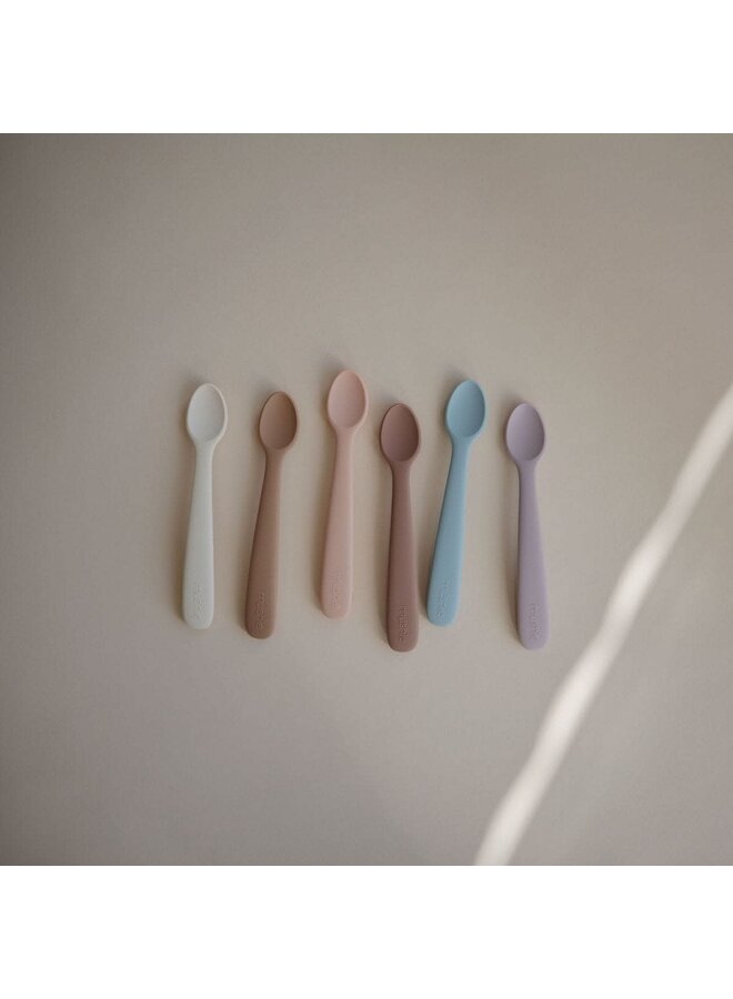 Set Siliconen babylepels - Soft Lilac - Mushie