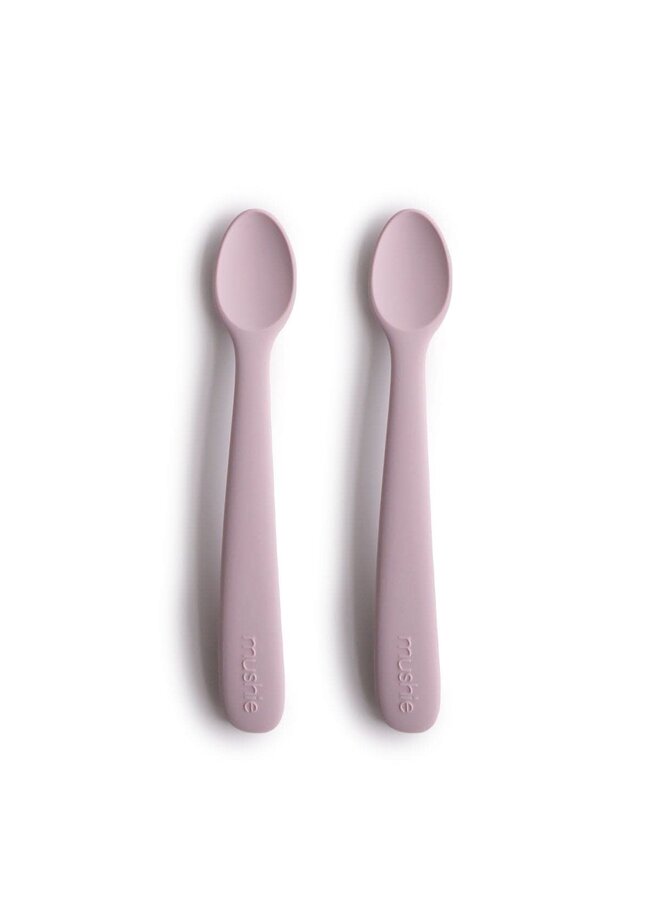 Set Siliconen babylepels - Soft Lilac - Mushie