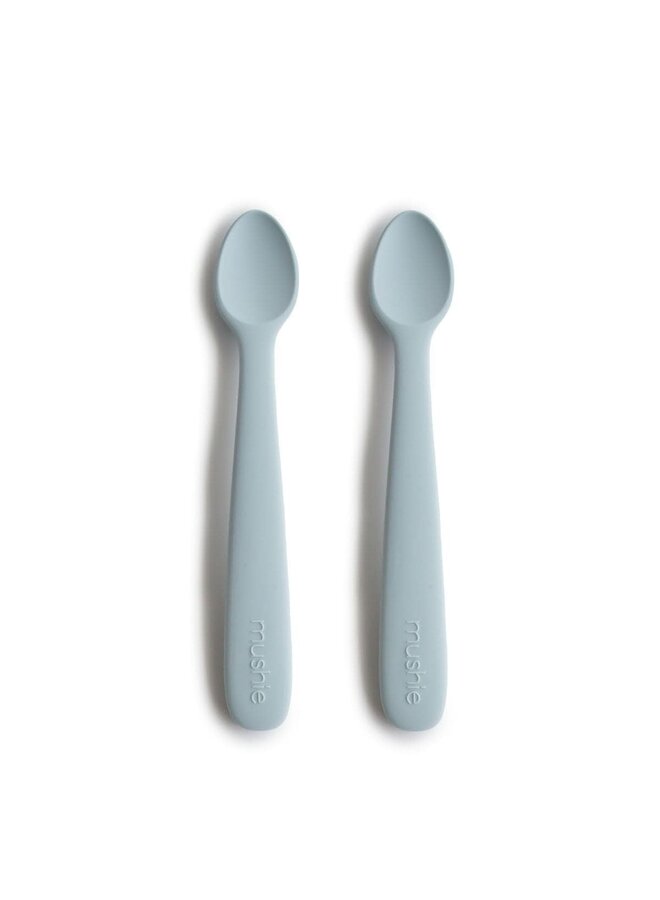 Set Siliconen babylepels - Powder Blue - Mushie