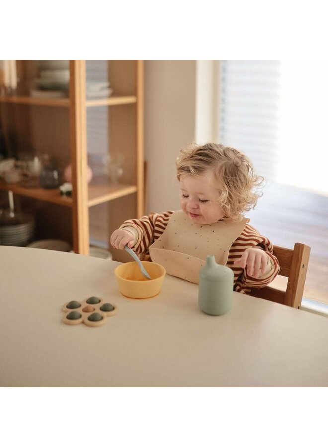 Set Siliconen babylepels - Powder Blue - Mushie