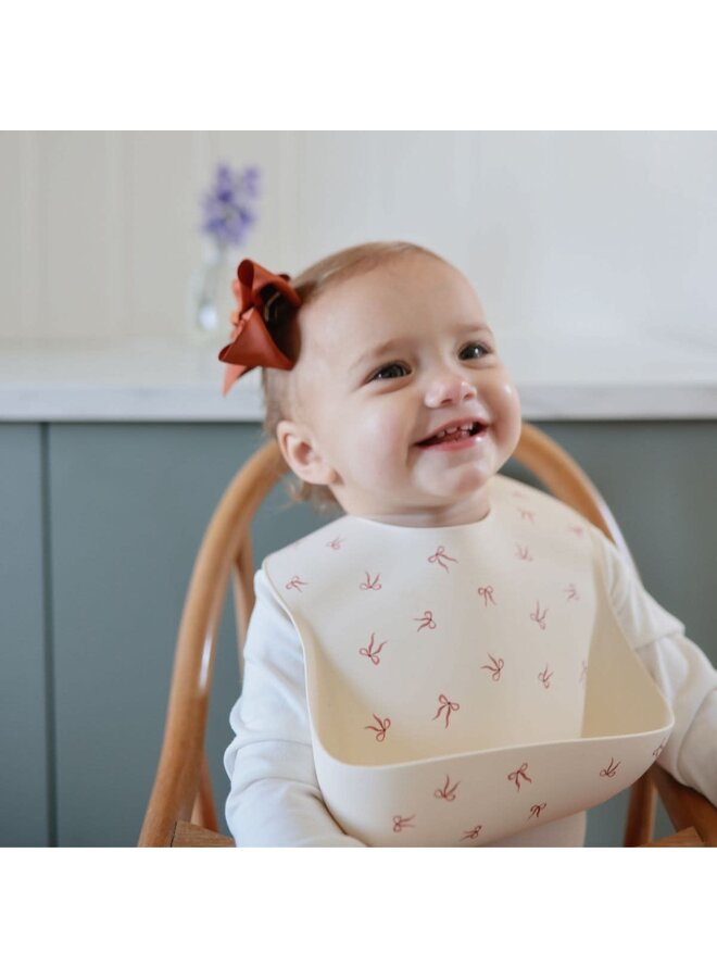 Silicone Bib - Bows - Mushie