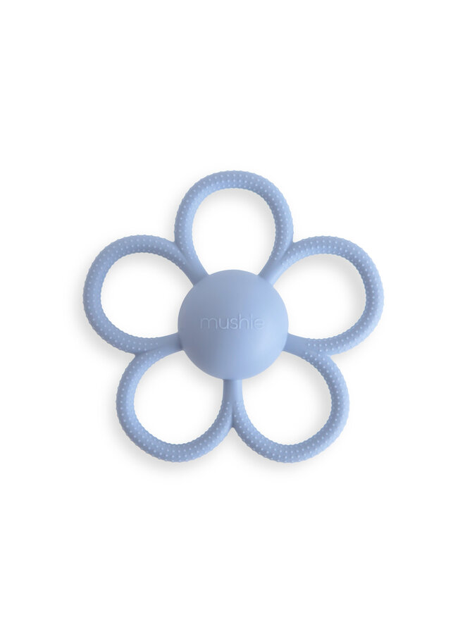 Rattle Daisy Teether - Faded Denim - Mushie