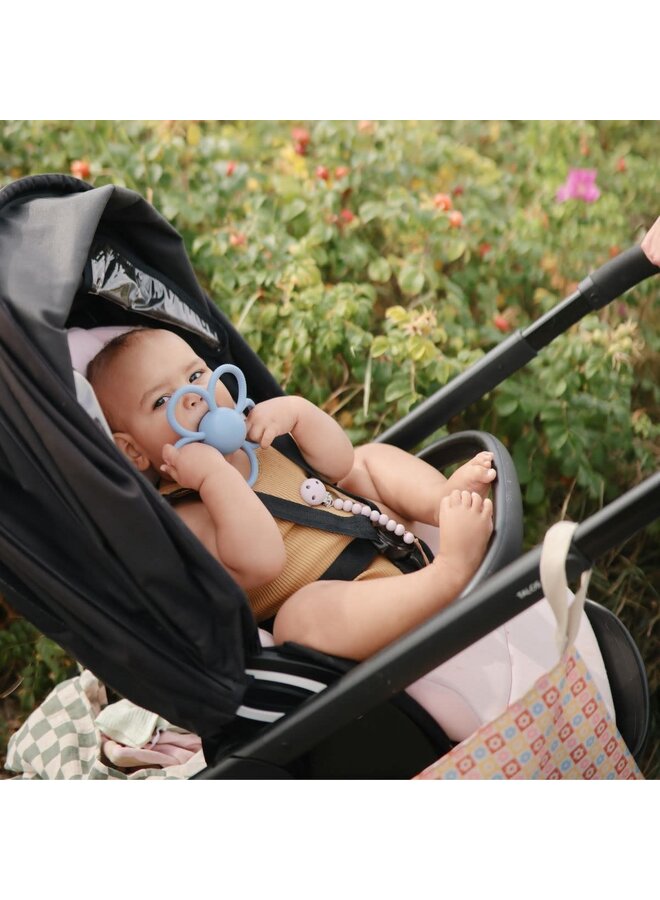 Rattle Daisy Teether - Faded Denim - Mushie