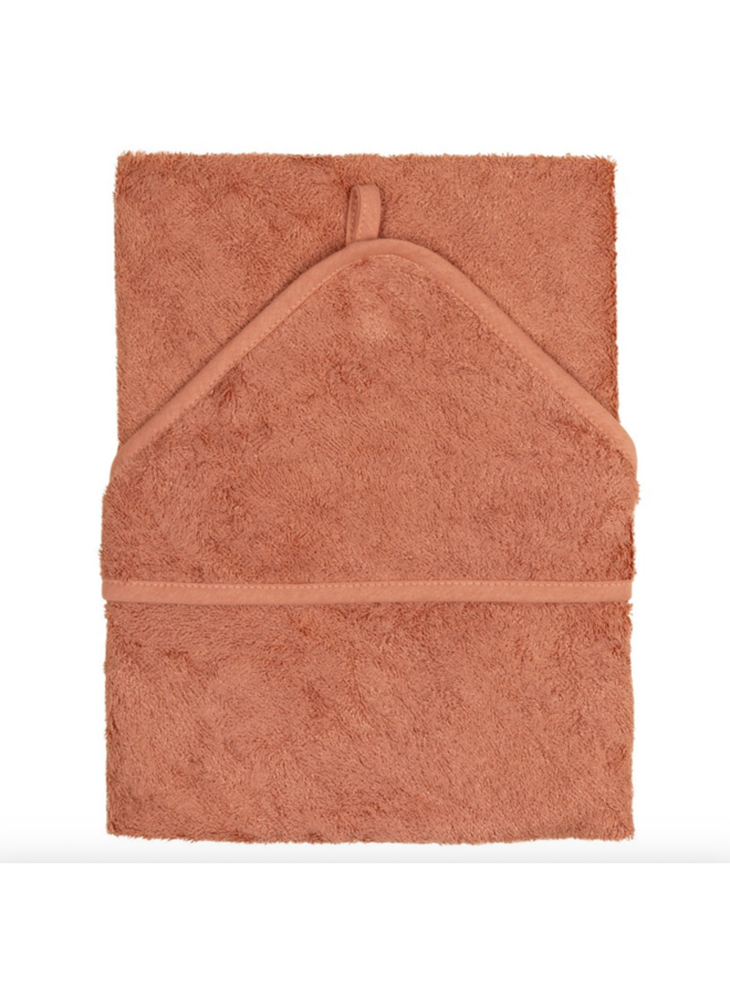 Hooded towel (74x74) - Sunrise Orange - Timboo