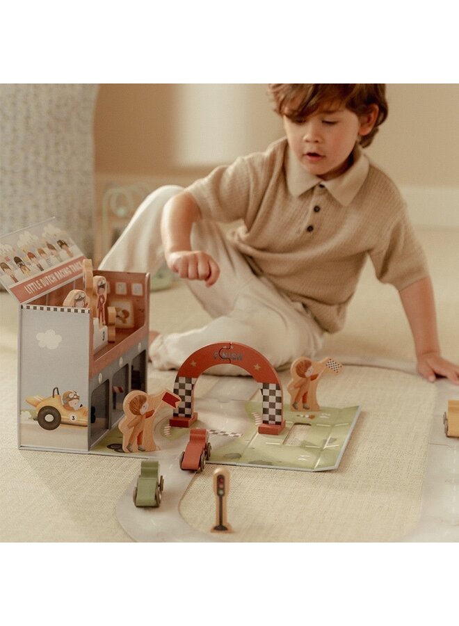 Speelkoffer met racebaan - Little Dutch