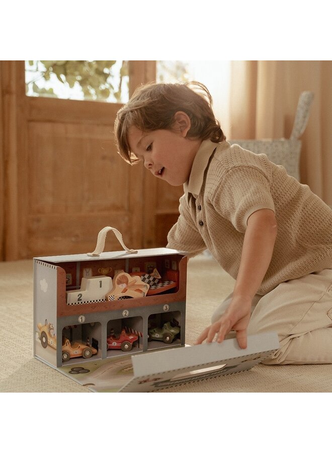 Speelkoffer met racebaan - Little Dutch