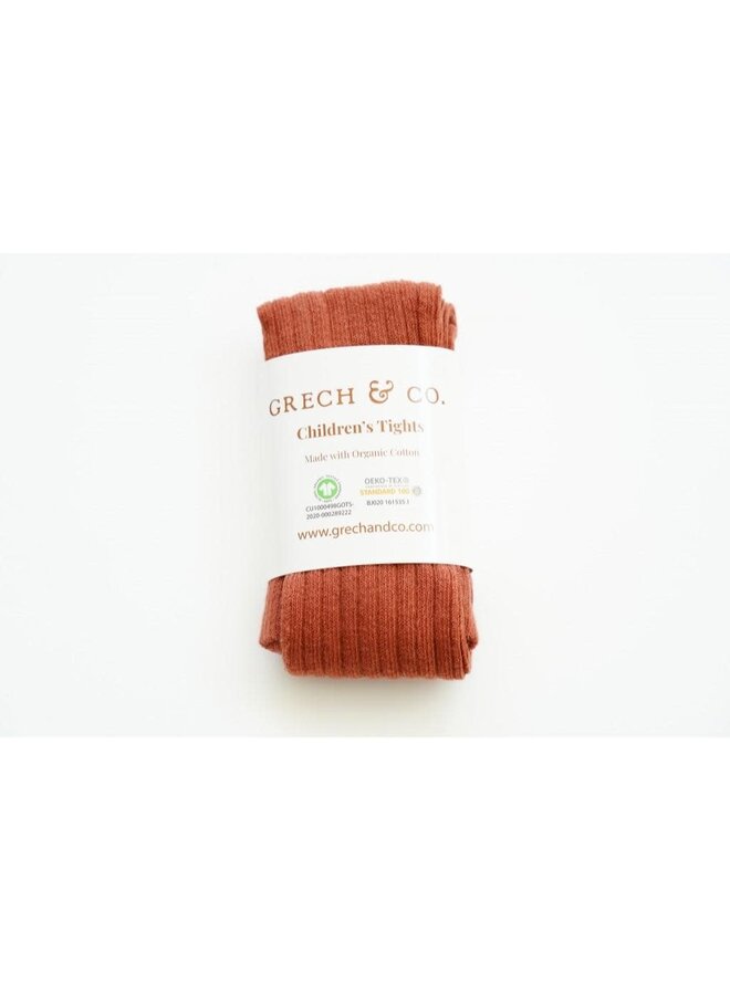 Collants Organic Cotton - Rust - Grech & Co