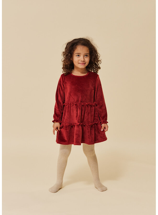 Jingle Dress - Velours Jolly Red - Konges Slojd