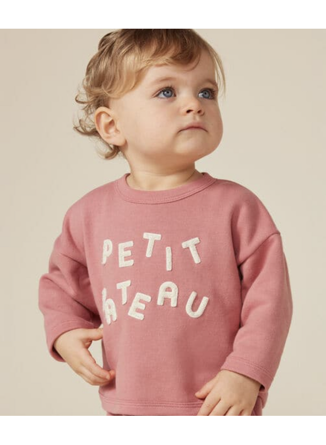 Fleece Sweatshirt - Rose - Petit Bateau