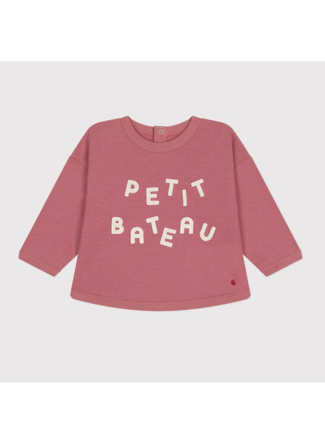 Fleece Sweatshirt - Rose - Petit Bateau