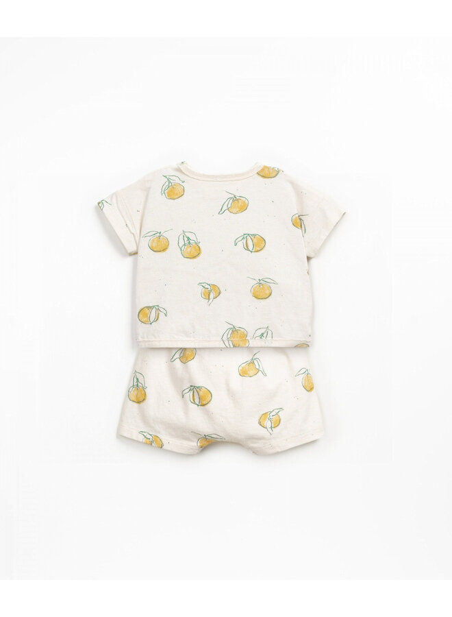 Printed Jersey Lounge Wear - Yellow Fruit - Play Up