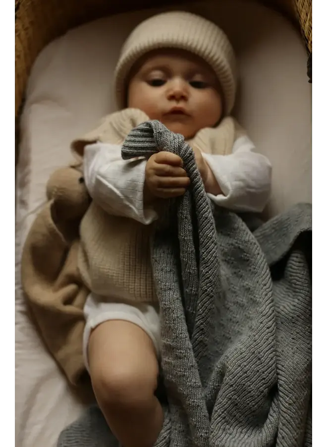 Blanket Dora - Grey Melange - HVID