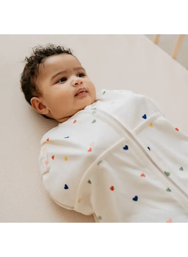 Inbakerslaapzak Mini 3/6M - Cotton - Confetti Hearts - Puckababy