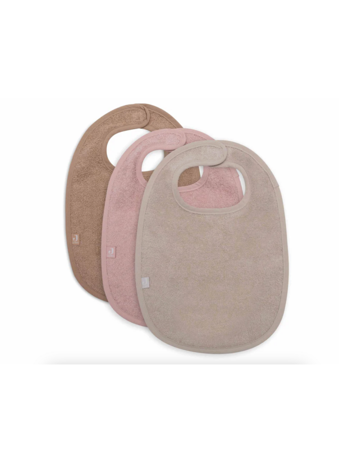 3 Pack Slabbetjes - Wild Rose/Nougat/Biscuit - Jollein