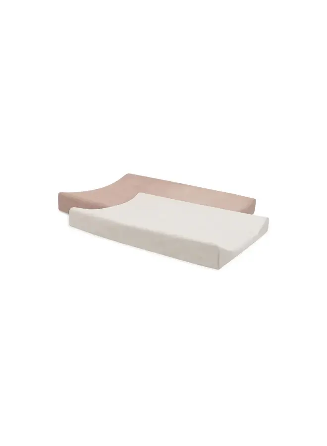 Hoes verzorgingskussen - 2P - Badstof Wildrose/Ivory - Jollein