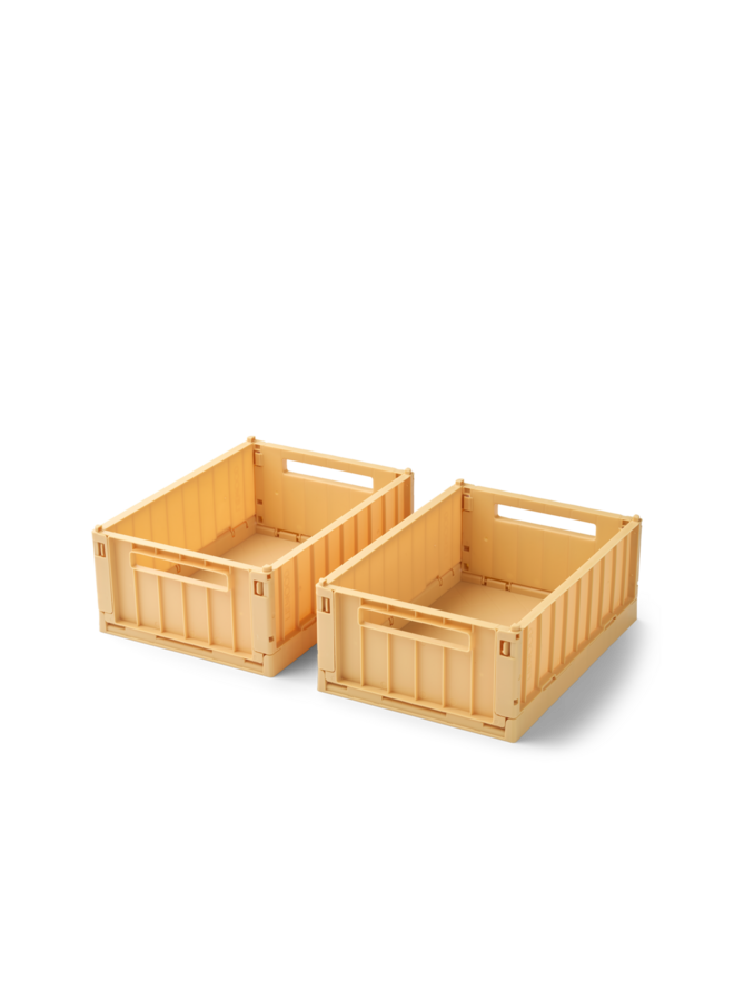 Weston Storage Box S 2-pack - Lemon yellow - Liewood