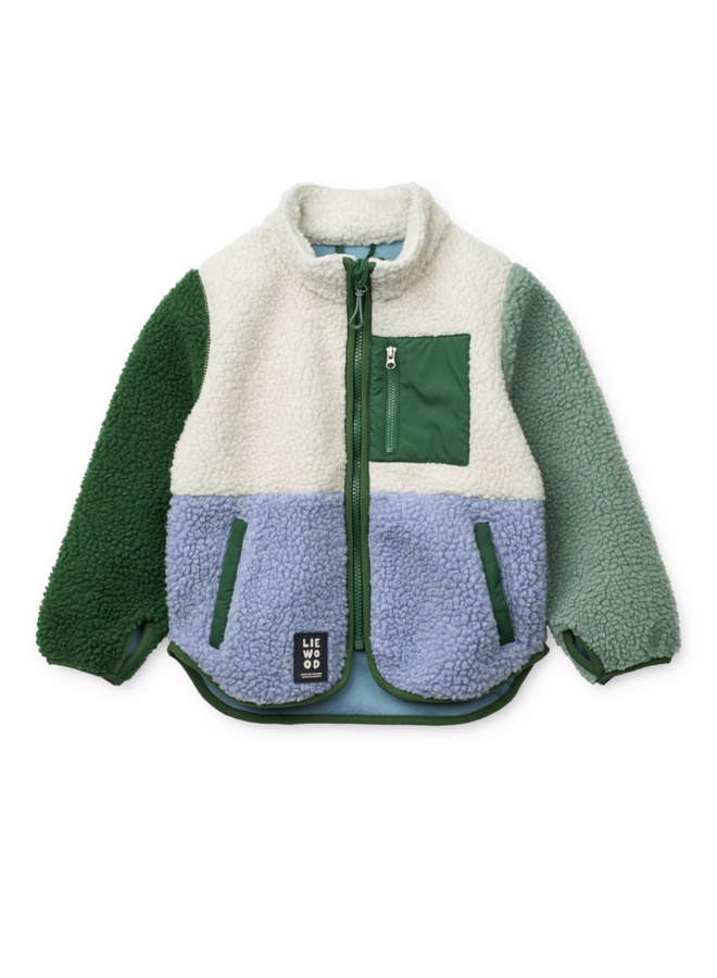 Nolan Pile Jacket - Dusty lavender multi mix - Liewood