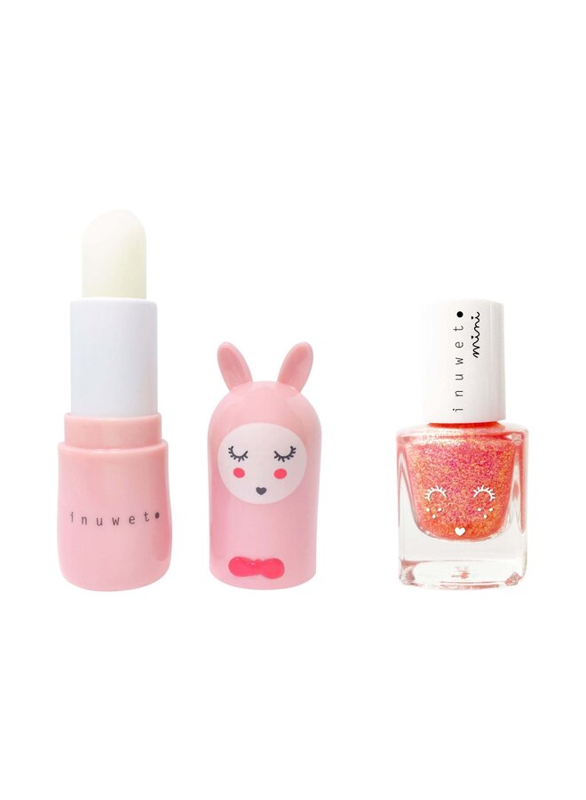 Duo Lippenbalsem en Nagellak - Light Pink - Inuwet