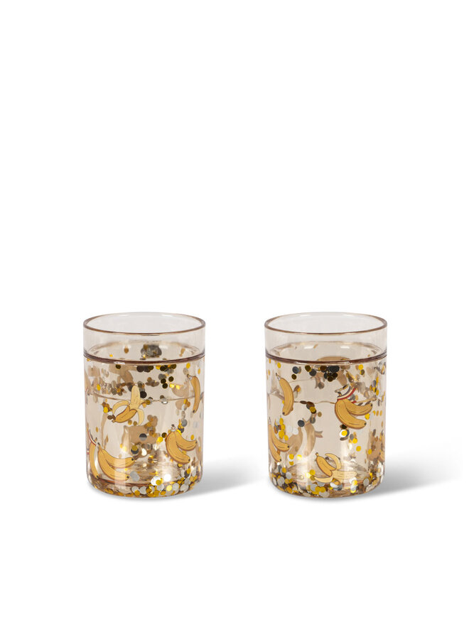 2 Pack Glitter Cups - Let's Go Bananas - Konges Slojd