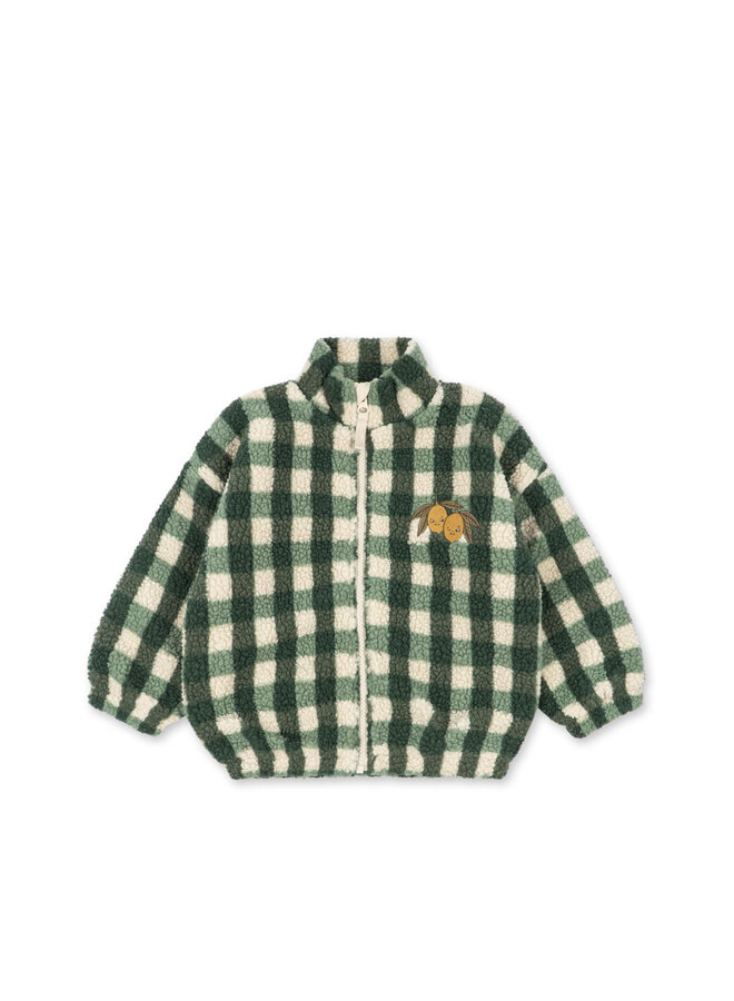 Jody Teddy Jacket - Green Check - Konges Slojd