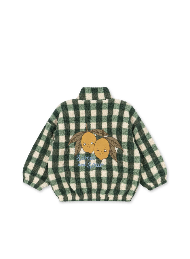 Jody Teddy Jacket - Green Check - Konges Slojd