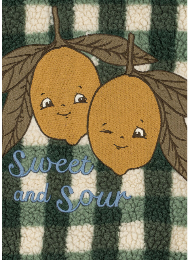 Jody Teddy Jacket - Green Check - Konges Slojd