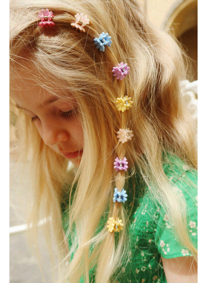 10 Pack Mini Flower Hair Claws - Multi - Konges Slojd