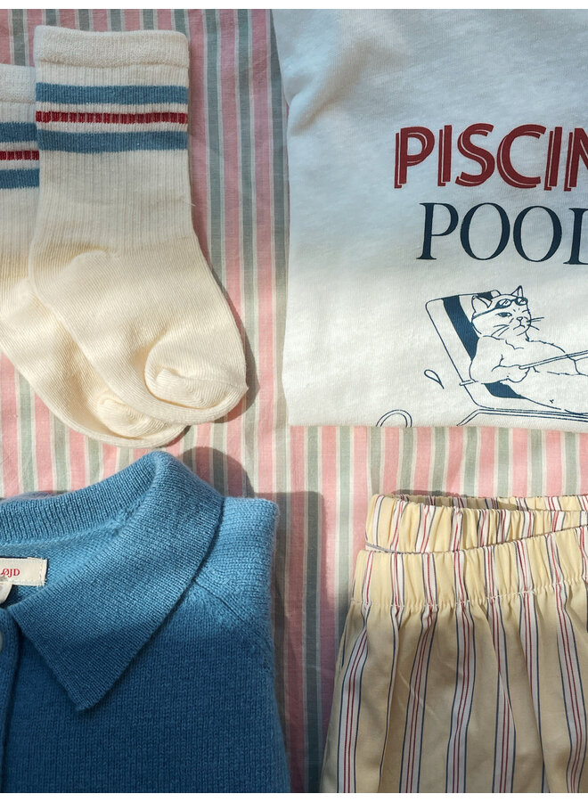 Era Tee - Off White/Piscina - Konges Slojd