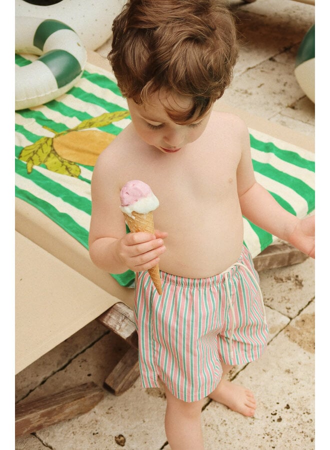 Asnou Swim Shorts - Blush Stripe - Konges Slojd