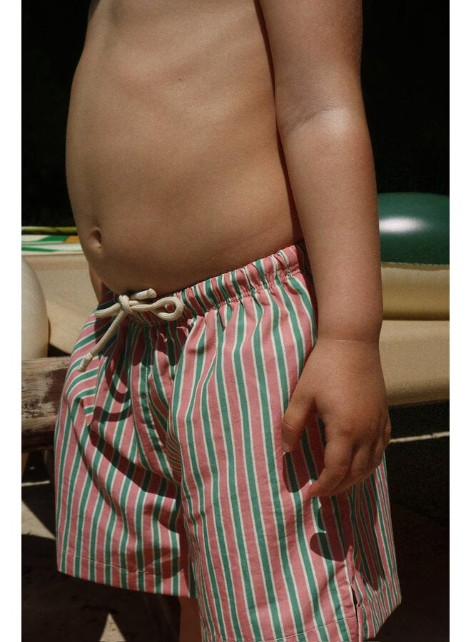Asnou Swim Shorts - Blush Stripe - Konges Slojd